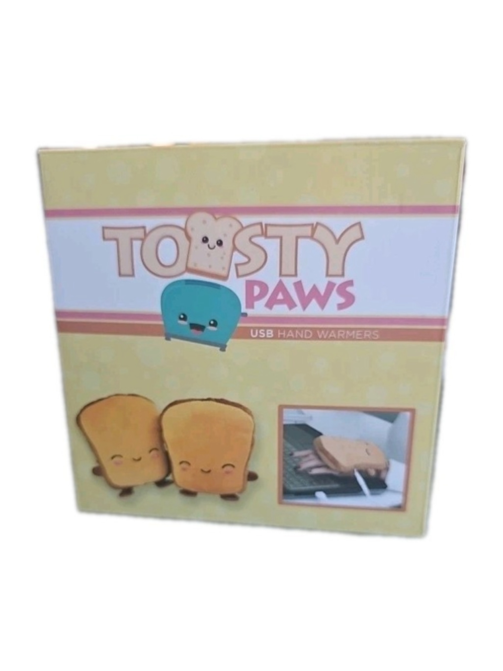 Toasty Paws USB Hand Warmers Plush Toast Pair‎ Cute Desktop Winter Gift